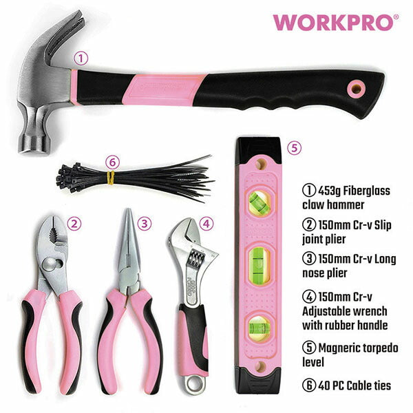 ワークプロ 103PC ホームツールセット ピンク (WP206818)(6914280006048) WORKPRO