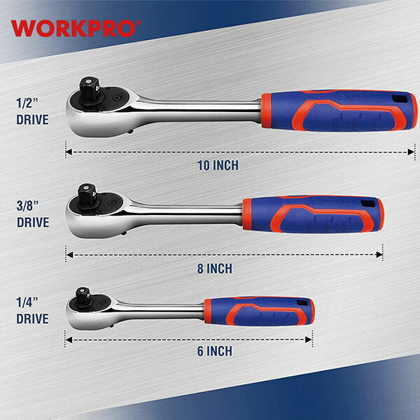 ワークプロ 1/4DR ラチェットハンドル クイックリリース 72T (WP271010)(6914280008745) WORKPRO
