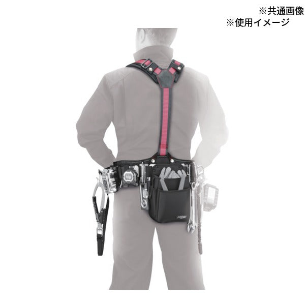 タジマ サスペンダーリミテッド ライン赤・胴当てCRXセット Mサイズ (YPLMCRX-LRE)(4975364166135) TAJIMA TJMデザイン
