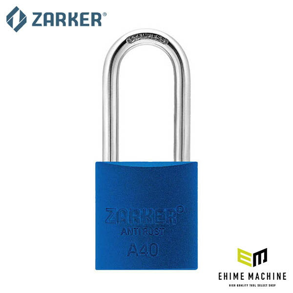 ZARKER A40-B 防錆南京錠 青/ブリスター ザーカー 鍵 カギ