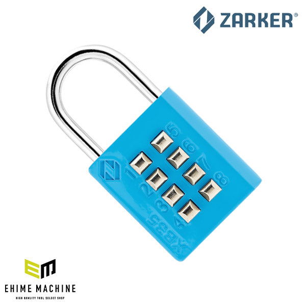 ZARKER ザーカー XB35-B ボタン南京錠 青色/ブリスター 鍵 カギ