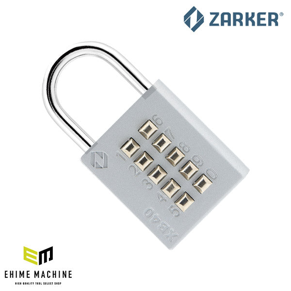 ZARKER ザーカー XB40 ボタン南京錠 グレー/ブリスター 鍵 カギ