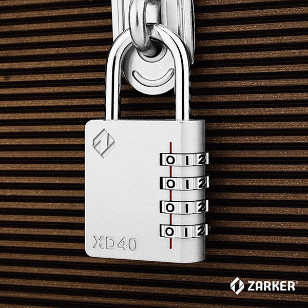 ZARKER ザーカー XD40-G コンビネーション南京錠 グレー/ブリスター 鍵