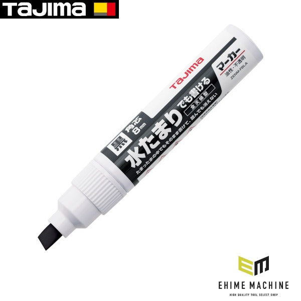 タジマ 全天候マーカー黒＜太字・角芯＞ (ZENM-FBLA)(4975364266927) TAJIMA TJMデザイン
