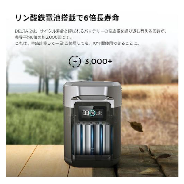 EcoFlow ポータブル電源 ZMR330JP 【メーカー保証付】 大容量 DELTA 2 1024Wh 家庭用 蓄電池 発電機 ポータブルバッテリー 防災 節電 デルタ2 エコフロー