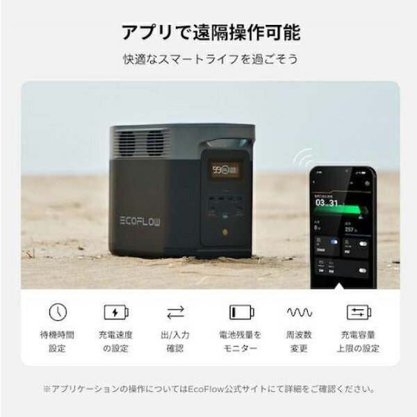 EcoFlow ポータブル電源 ZMR330JP 【メーカー保証付】 大容量 DELTA 2 1024Wh 家庭用 蓄電池 発電機 ポータブルバッテリー 防災 節電 デルタ2 エコフロー