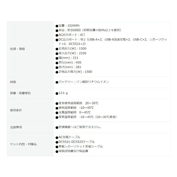 EcoFlow ポータブル電源 ZMR330JP 【メーカー保証付】 大容量 DELTA 2 1024Wh 家庭用 蓄電池 発電機 ポータブルバッテリー 防災 節電 デルタ2 エコフロー