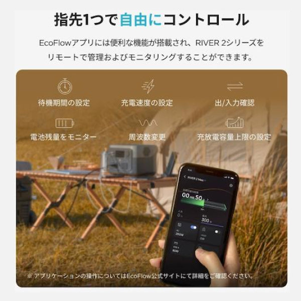 EcoFlow ポータブル電源 ZMR610-B-JP 【メーカー保証付】 RIVER 2 MAX 家庭用 蓄電池 発電機 ポータブルバッテリー 防災 節電 リバー2マックス エコフロー