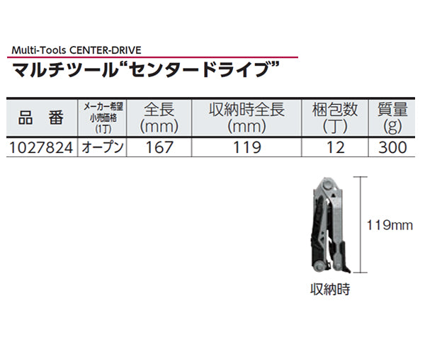 GERBER マルチツール センタードライブ 1027824 ガーバー