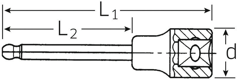 STAHLWILLE 1054KK-8 (1/2SQ)ボールインヘックスソケット(03310008