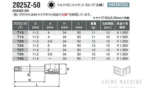 コーケンのトルクスビットソケットの画像5