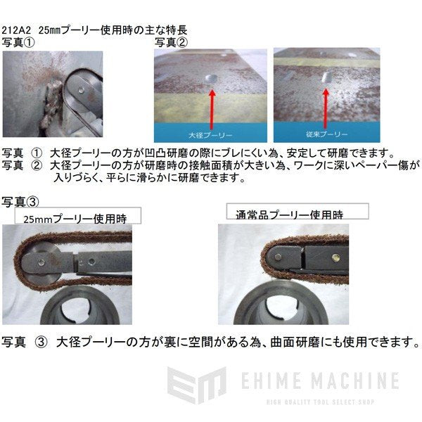 メーカー直送品]COMPACT TOOL 212A2 ベルトサンダー (25mm径プーリー)