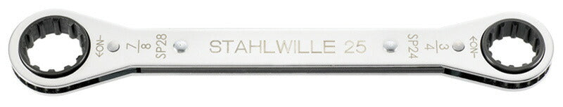 STAHLWILLE 25ASP-12X14 板ラチェットめがね スプライン(41571214) スタビレー