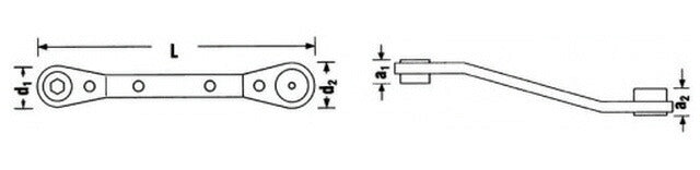 STAHLWILLE 25B 板ラチェットめがね型ビットホルダー (41541620) スタビレー