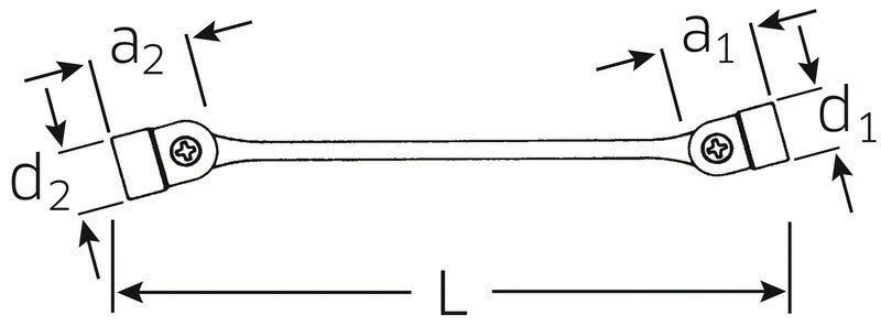 STAHLWILLE 29-14X15 フレックスジョイントスパナ (43011415) スタビレー