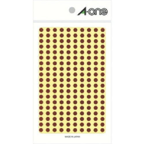 3M エーワン[[TM上]] カラーラベル 丸型 5mmΦ 茶 (9枚入) 07067 スリーエム
