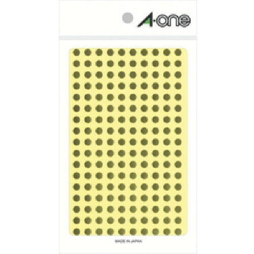 3M エーワン[[TM上]] カラーラベル 丸型 5mmΦ 金 (6枚入) 07071 スリーエム