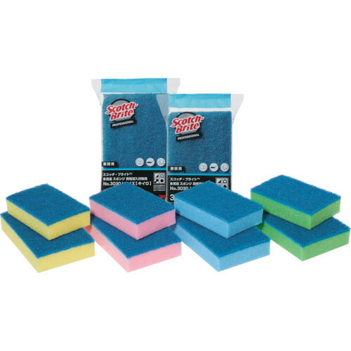 3M スコッチ･ブライト 多用途スポンジ 異物混入対策用 No.3030 アオ 115X75mm 3030BLU スリーエム