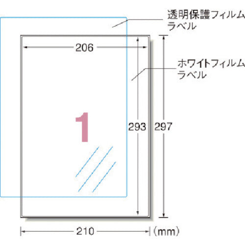 3M エーワン 屋外用サインラベル(レーザー)油面用カバー付ツヤ消し 1面 5枚 31089 スリーエム
