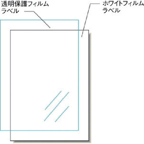 3M エーワン 屋外用サインラベル(インクジェット)再はくり保護カバー付 白3枚 32006 スリーエム