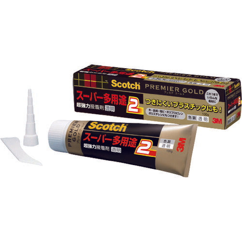 3M スコッチ 超強力接着剤 プレミアゴールド スーパー多用途2 100g 透明 9079DIY スリーエム