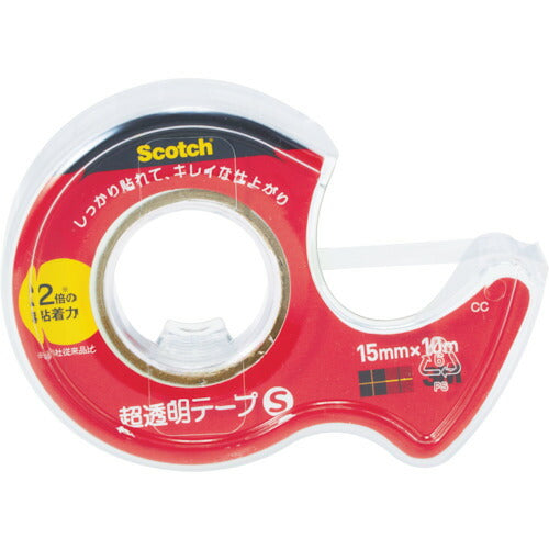 3M スコッチ 超透明テープS 15mmX10m ディスペンサー付 CC1510-D-N スリーエム