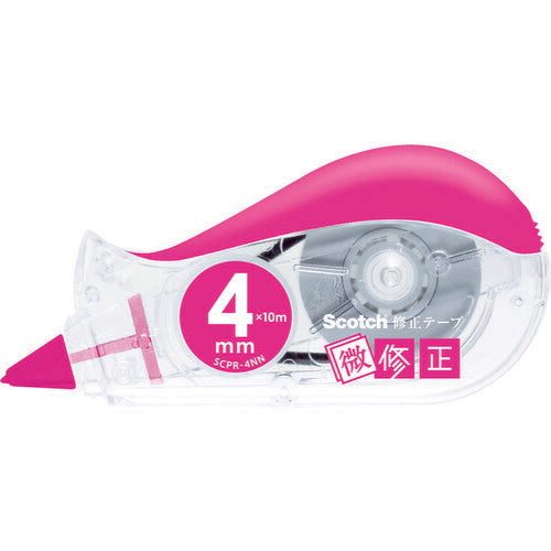 3M スコッチ 修正テープ微修正 4mmX10m ピンク SCPD-4NN スリーエム
