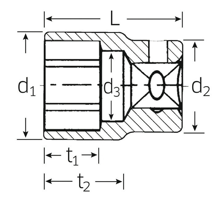 STAHLWILLE 456-12 (3/8SQ)ソケット (6角) (02110012) スタビレー