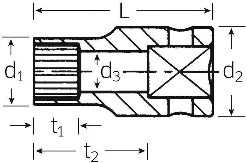 日本正規品 スタビレー (3/8SQ)スプラインソケット7/16  (45ASP-14)(4018754109159) STAHLWILLE
