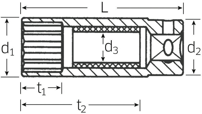 STAHLWILLE 4600-16-5/8 (3/8SQ)プラグソケット (02120036) スタビレー