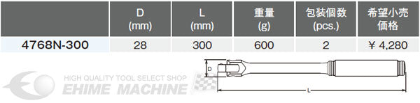 コーケン 12.7sq. スピンナハンドル 4768N-300 Ko-ken 工具