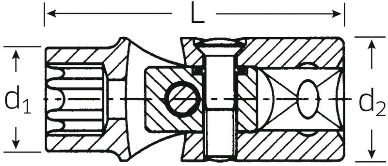 STAHLWILLE 47TX-E10 (3/8SQ)ユニフレックスソケット (02070010