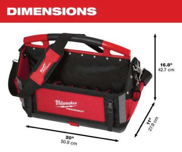 ミルウォーキー PACKOUT 20インチトートバッグ 48228320N Milwaukee パックアウト 48-22-8320N 工具箱 収納 整理 ソフトバッグ