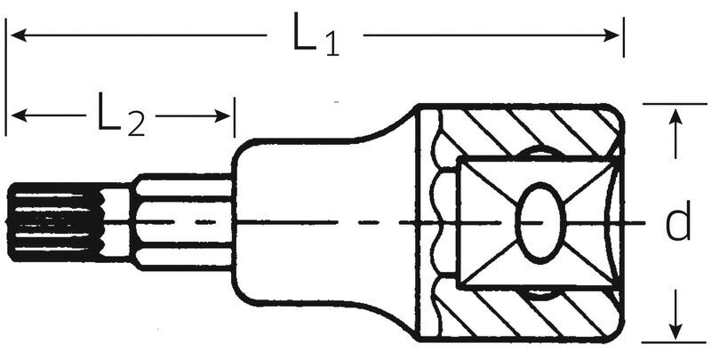 STAHLWILLE 49X-M6 (3/8SQ)トライスクエアソケット (02060006) スタビレー