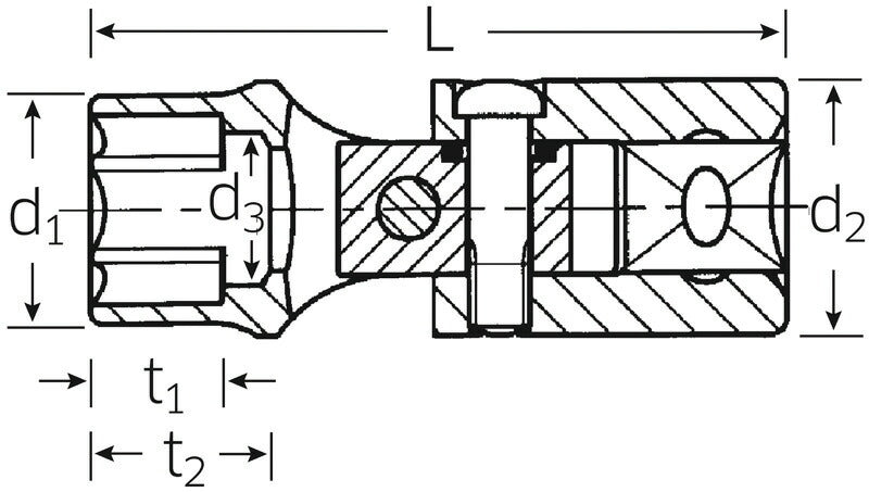 日本正規品 スタビレー (1/2SQ)ユニフレックスソケット (6角)  (53-16)(4018754006199) STAHLWILLE