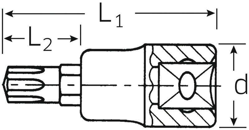 STAHLWILLE 54CV-M9 (1/2SQ)スプラインビットソケット (03090009) スタビレー