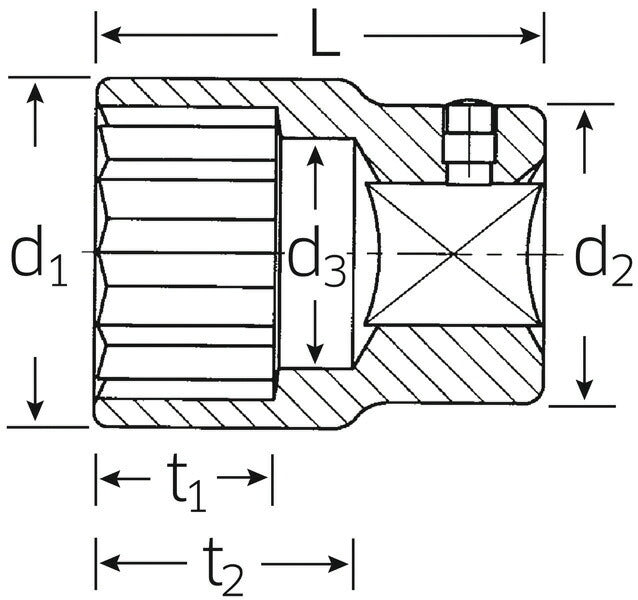 日本正規品 スタビレー (1SQ)ソケット (12角)  (60-50)(4018754009930) STAHLWILLE
