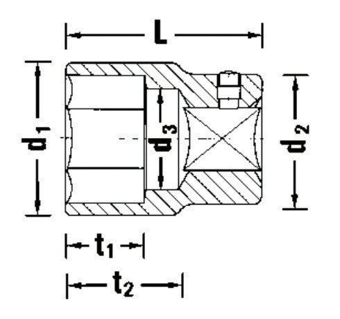 日本正規品 スタビレー (1SQ)ソケット (6角)  (60-75)(4018754009985) STAHLWILLE