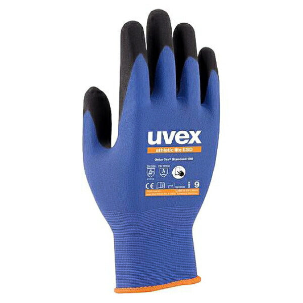 UVEX ニトリル背抜き手袋 アスレティック ライトESD Sサイズ 6003567 ウベックス