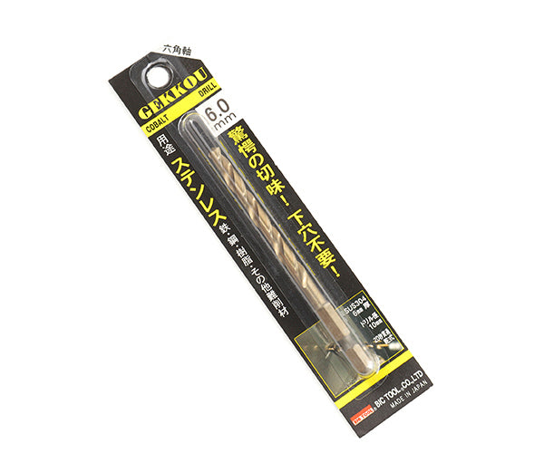 BIC TOOL 6GK6.0 六角軸月光ドリル ブリスターパック 6.0mm