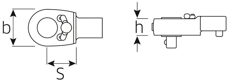 STAHLWILLE 725/4 トルクレンチ差替ヘッド(ラチェット) (58254004) スタビレー