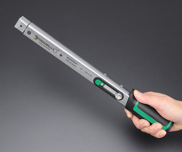 【エクストラセール】日本正規品 スタビレー トルクレンチ 20-100Nm 日本仕様 QUICK 板バネ式リセット不要 スライド設定 ヘッド交換式 成績証明書付 (730/10QUICK-JP) (4018754295272) STAHLWILLE