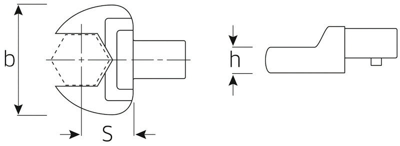 STAHLWILLE 731A/40-1 トルクレンチ差替ヘッド(スパナ)(58614048) スタビレー