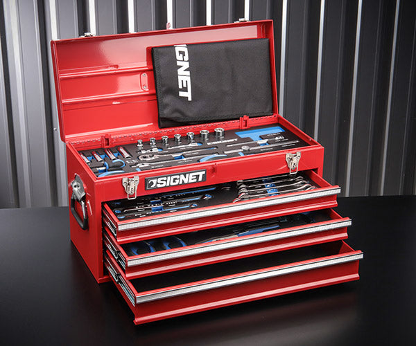 SIGNET 工具セット 800S-5121RED 3/8DR 9.5sq レッド 赤 シグネット 工具 ハンドツール 工具箱 ツールケース