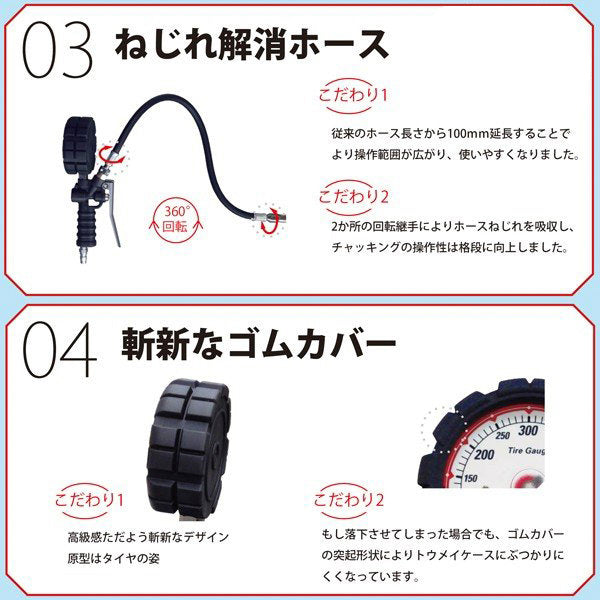 ASAHI AGE-1200-870 ゲージボタルEX1200 小口径ダブルチャックセット 中型トラック向け 1200kpa アサヒ