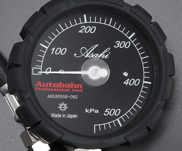 Autobahn AGE8055B-3 ブラック タイヤゲージ 550kPa クリップチャック仕様