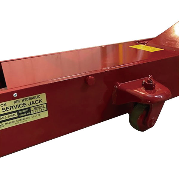 メーカー直送業者便]MASADA 低床型 エアージャッキ （3ton）ウレタン車輪仕様 ASJ-30ML-