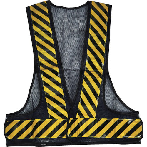 TRUSCO メッシュ安全ベスト トラ柄Xネイビー 反射付き BKYV-NB