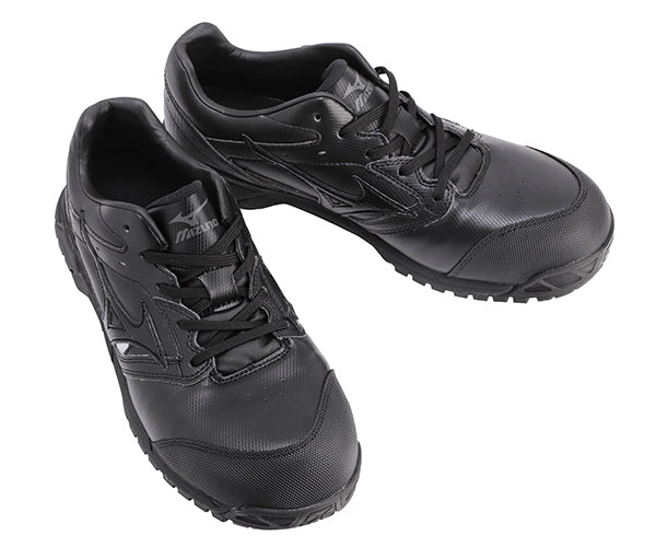 【PBドライバー 特典付き】ミズノ 安全靴 C1GA171009 24.0cm ブラック オールマイティCS 紐タイプ MIZUNO おしゃれ かっこいい 作業靴 スニーカー