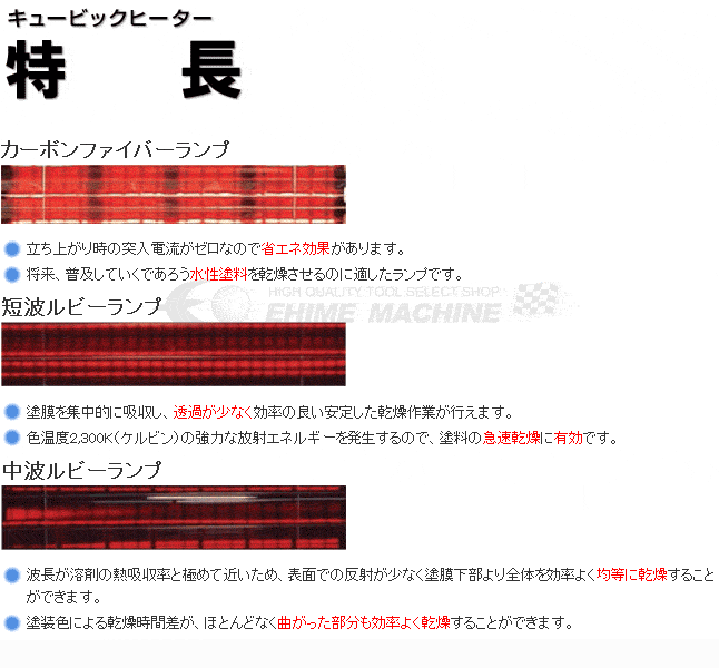 [メーカー直送業者便] 明々工業 CUBIC SYSTEM キュービック カーボンヒーター 一灯式 100V CA-1-100 鈑金工具